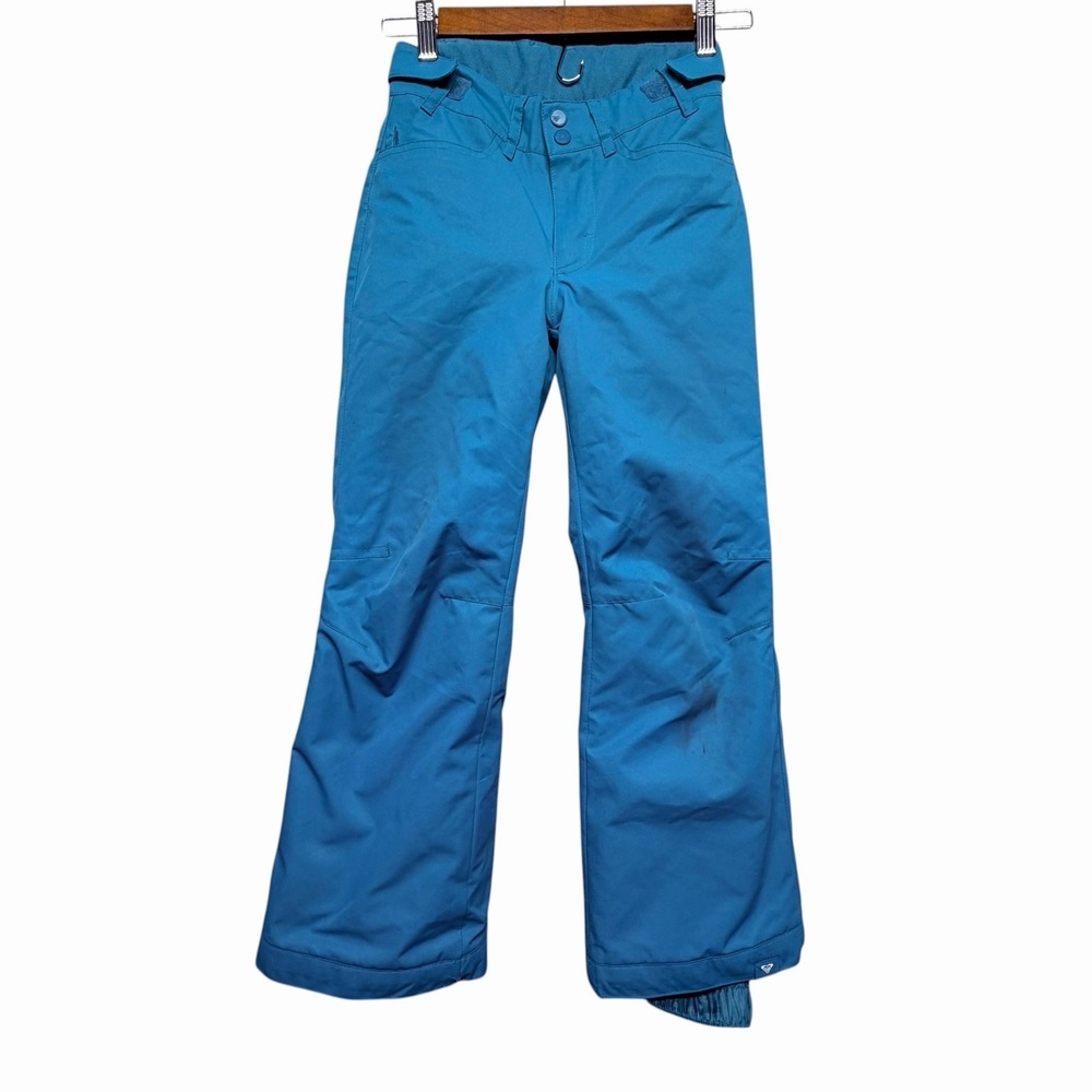 Roxy DryFlight Snow Pants Womens Size 8 Blue Insulated Ski Snowboard Winter